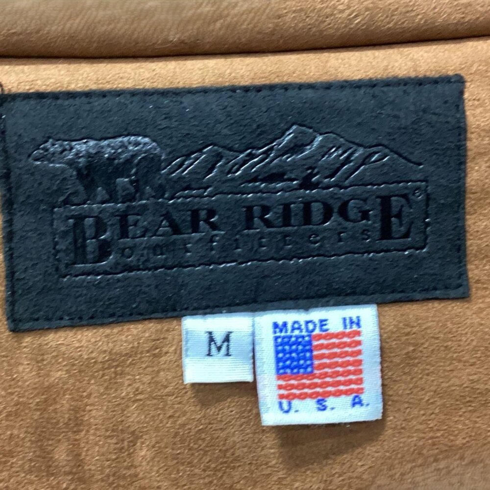 Western Southwestern Bear Ridge outfitters Faux fur wildlife design jacket M - Picture 4 of 5